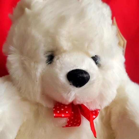 VINTAGE LUCKY VALENTINES PLUSH BEAR - Picture 2 of 4